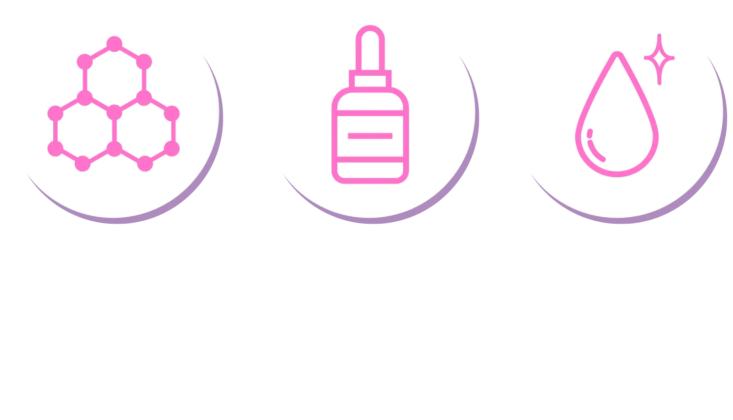 01 3Dリペア処方　02 美容液成分配合 03 うるおう高保水