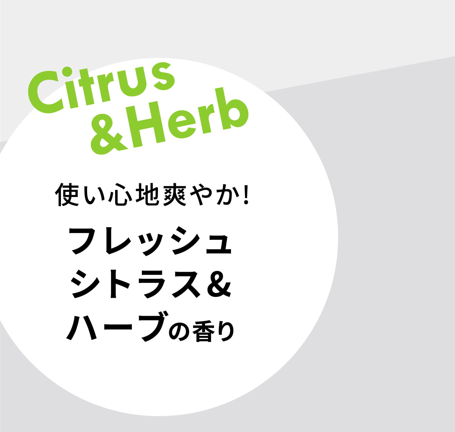 フレッシュシトラス&ハーブの香り
