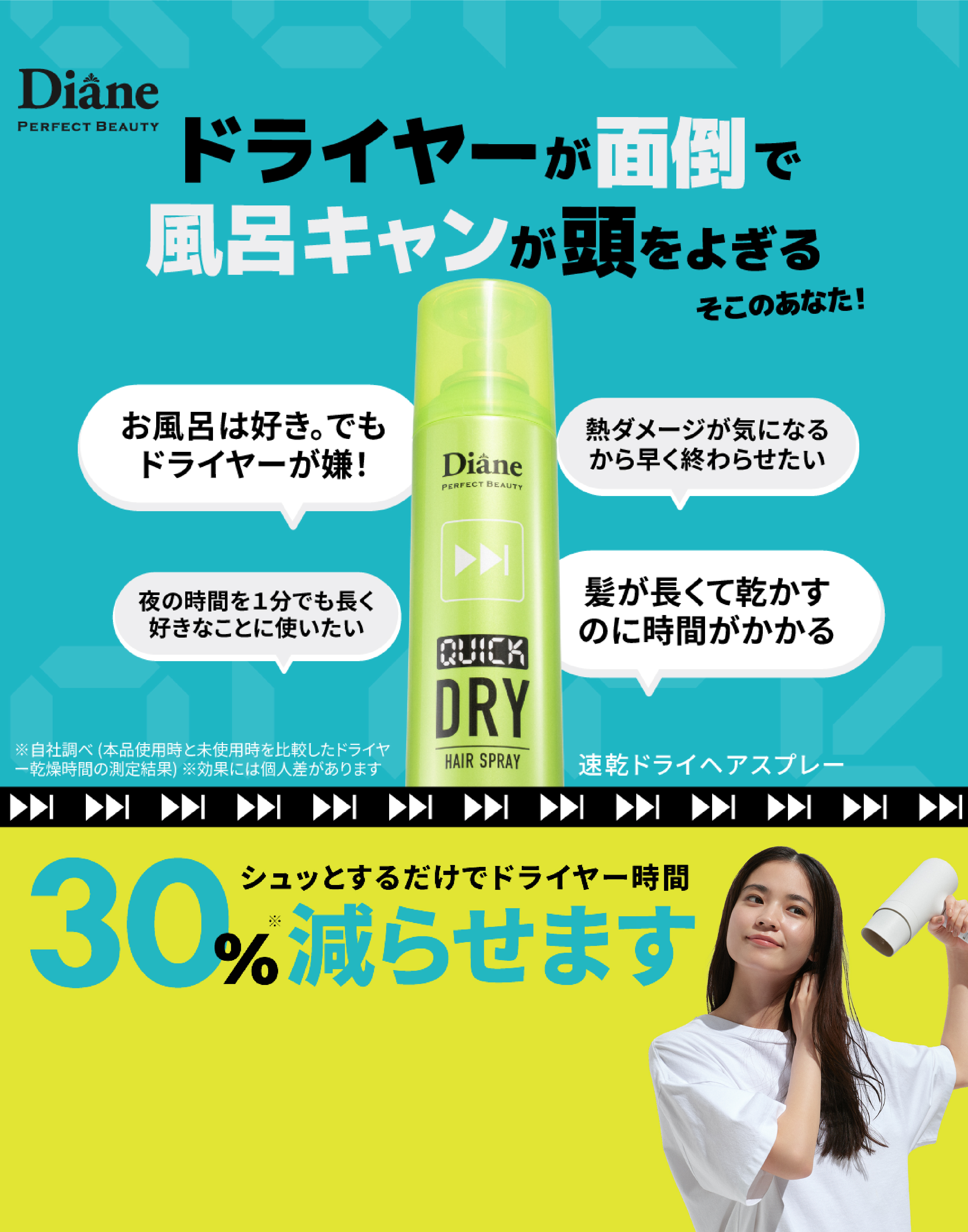 速乾もヘアケアも！