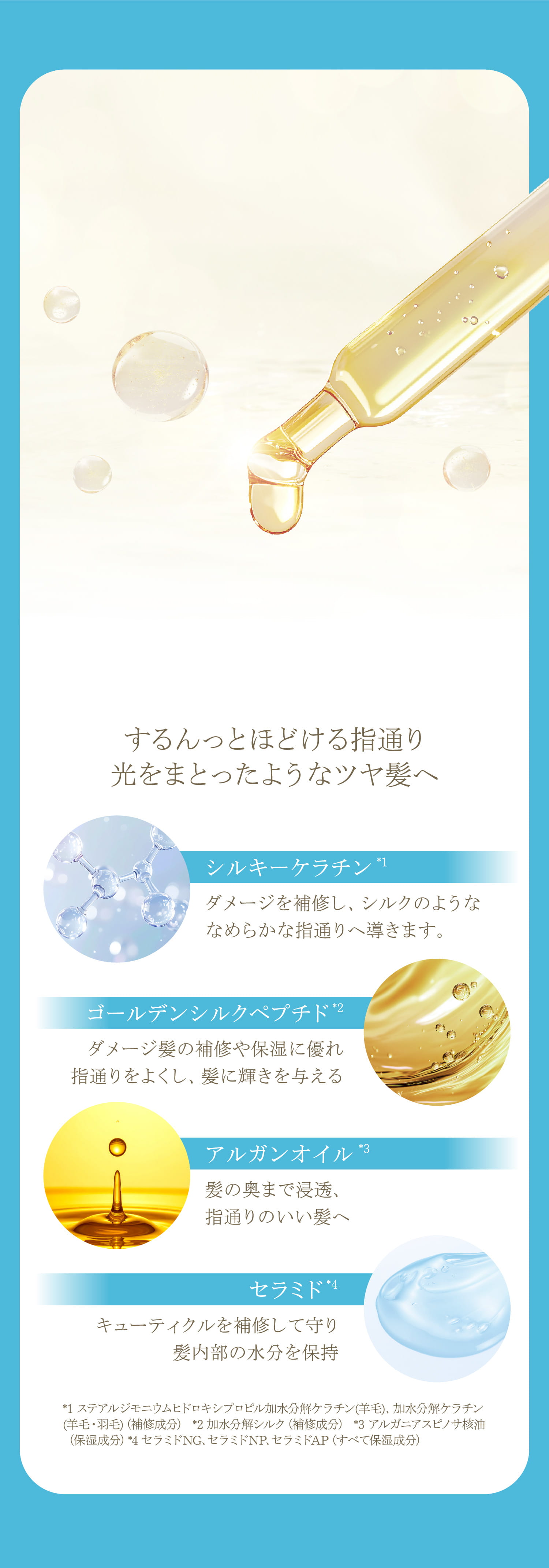 ケラチンにこだわるダイアンがたどり着いた ただ補修するだけじゃない新処方 シルキーシャイン処方 するんっとほどける指通り光をまとったようなツヤ髪へ