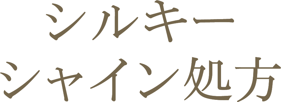 シルキーシャイン処方 するんっとほどける指通り光をまとったようなツヤ髪へ